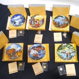 VTG 85 NIB AVON 6 MINI AMERICAN PORTRAITS PLATE